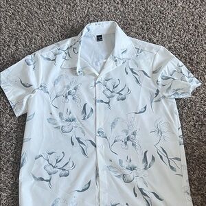 Floral Print White Shirt